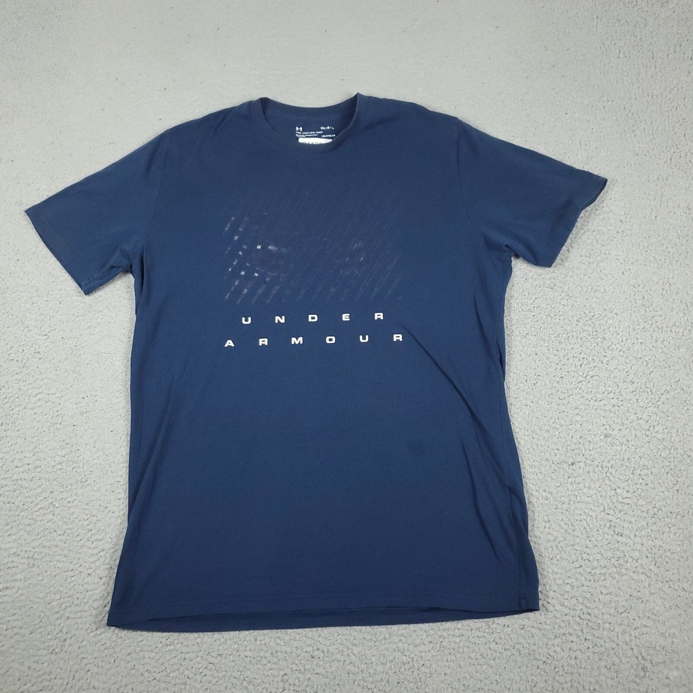 Under Armour Blue Heatgear Casual Short Sleeve T-Shirt Mens Size Medium